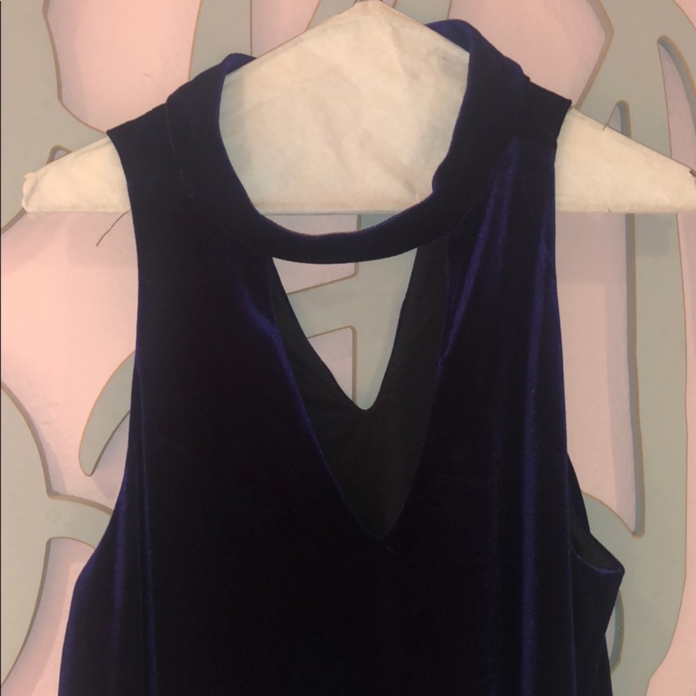 Purple velvet dress